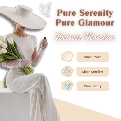 Weißer Moschus Raumduftöl "Pure Softness" von ꓓꓲꓝꓝꓳꓣꓥ™ in einer eleganten Flasche, ideal für angenehmen Raumduft.