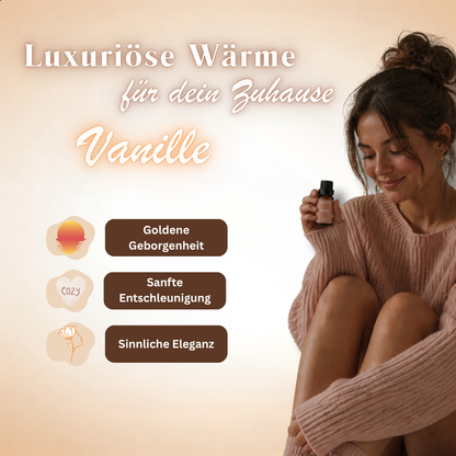DIFFORA™ Vanille Raumduftöl "Crème De La Crème" Ätherisches Öl in Flasche, aromatischer Vanilduft für Zuhause