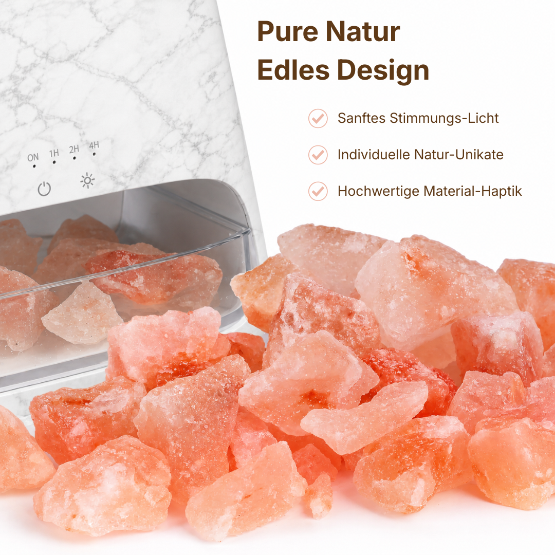 Himalaya-Salz im Signature Starter Set von ꓓꓲꓝꓝꓳꓣꓥ™, zeigt die natürlichen Salz-Kristalle in einer Schale.