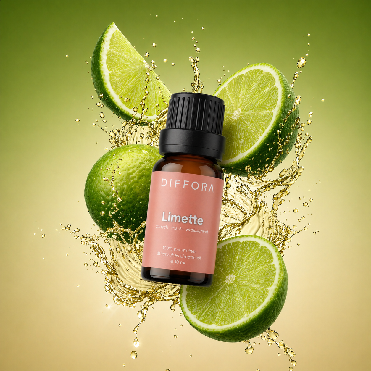 Limette "Zitrus-Glow" Raumduftöl in Flasche, frischer Zitrusduft, für angenehmen Raumduft, von ꓓꓲꓝꓝꓳꓣꓥ™