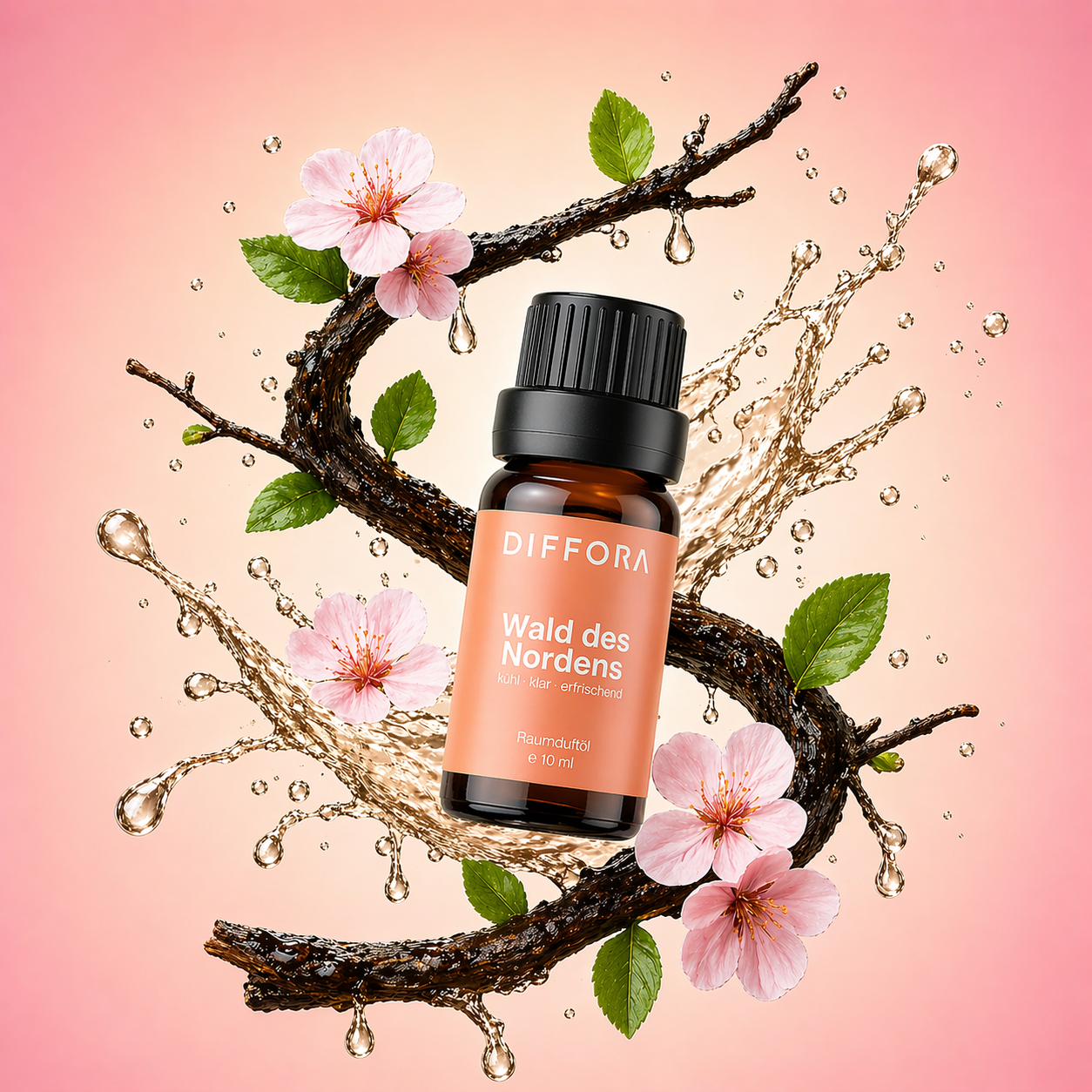 Wald des Nordens "Scandi Spring" Raumduftöl von ꓓꓲꓝꓝꓳꓣꓥ™ in einer Flasche, ideal für ein frisches Raumduft-Erlebnis