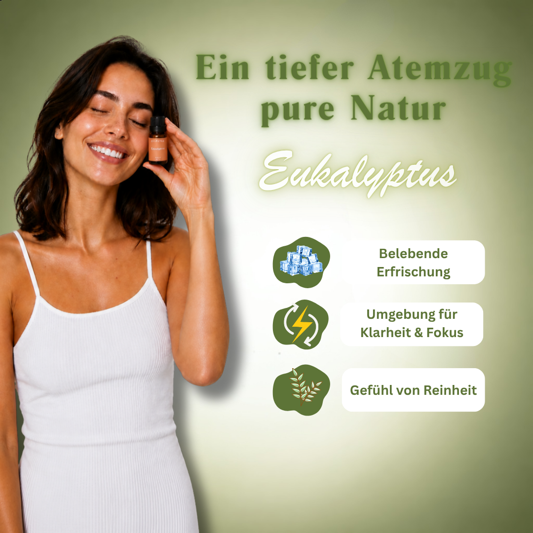 Ätherisches Eukalyptusöl "Arctic Air" von ꓓꓲꓝꓝꓳꓣꓥ™ in einer Flasche, ideal für natürliche Raumduftanwendungen.