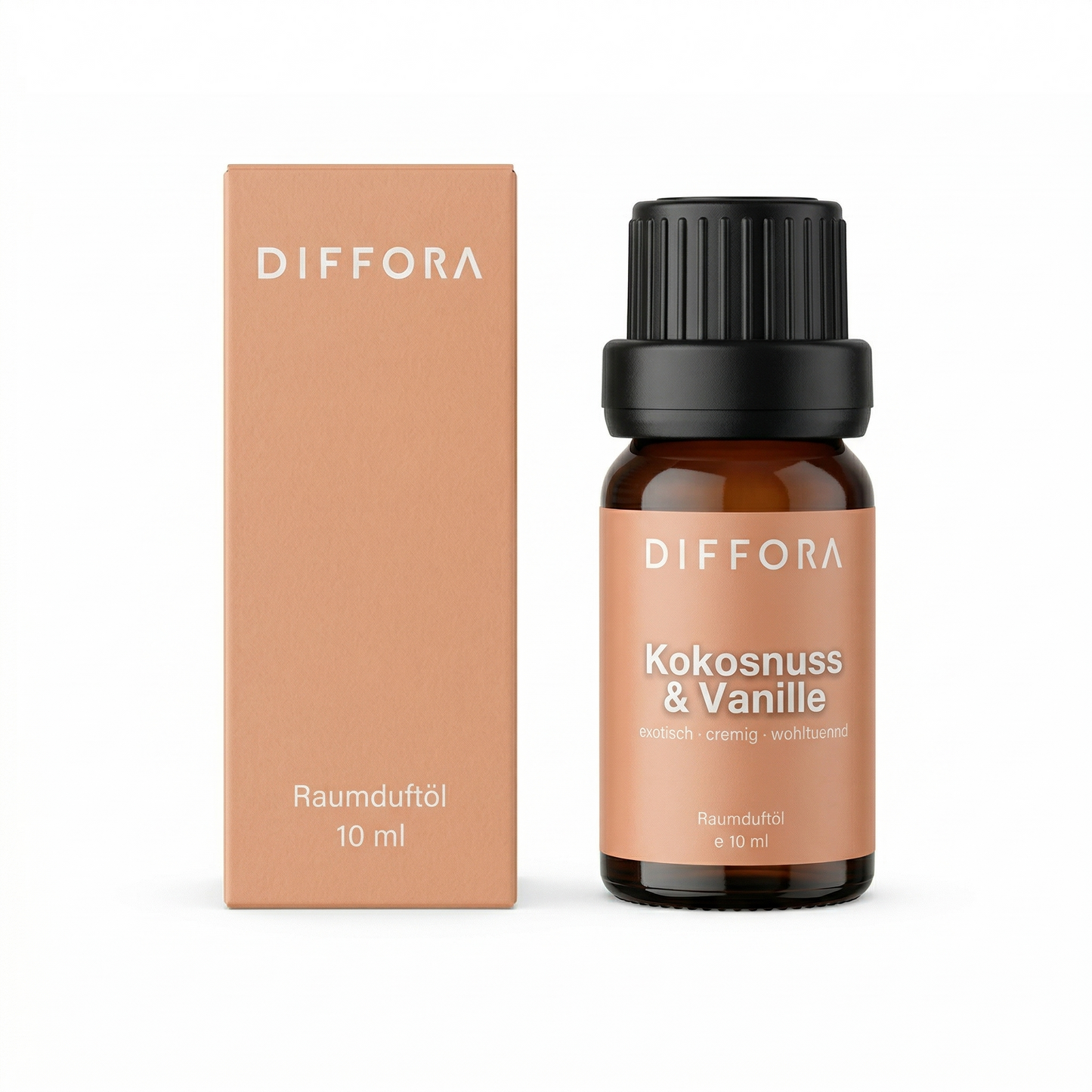 Kokosnuss-Vanille Raumduftöl "Island Glow" von ꓓꓲꓝꓝꓳꓣꓥ™, Flasche mit Duftöl und tropischem Design