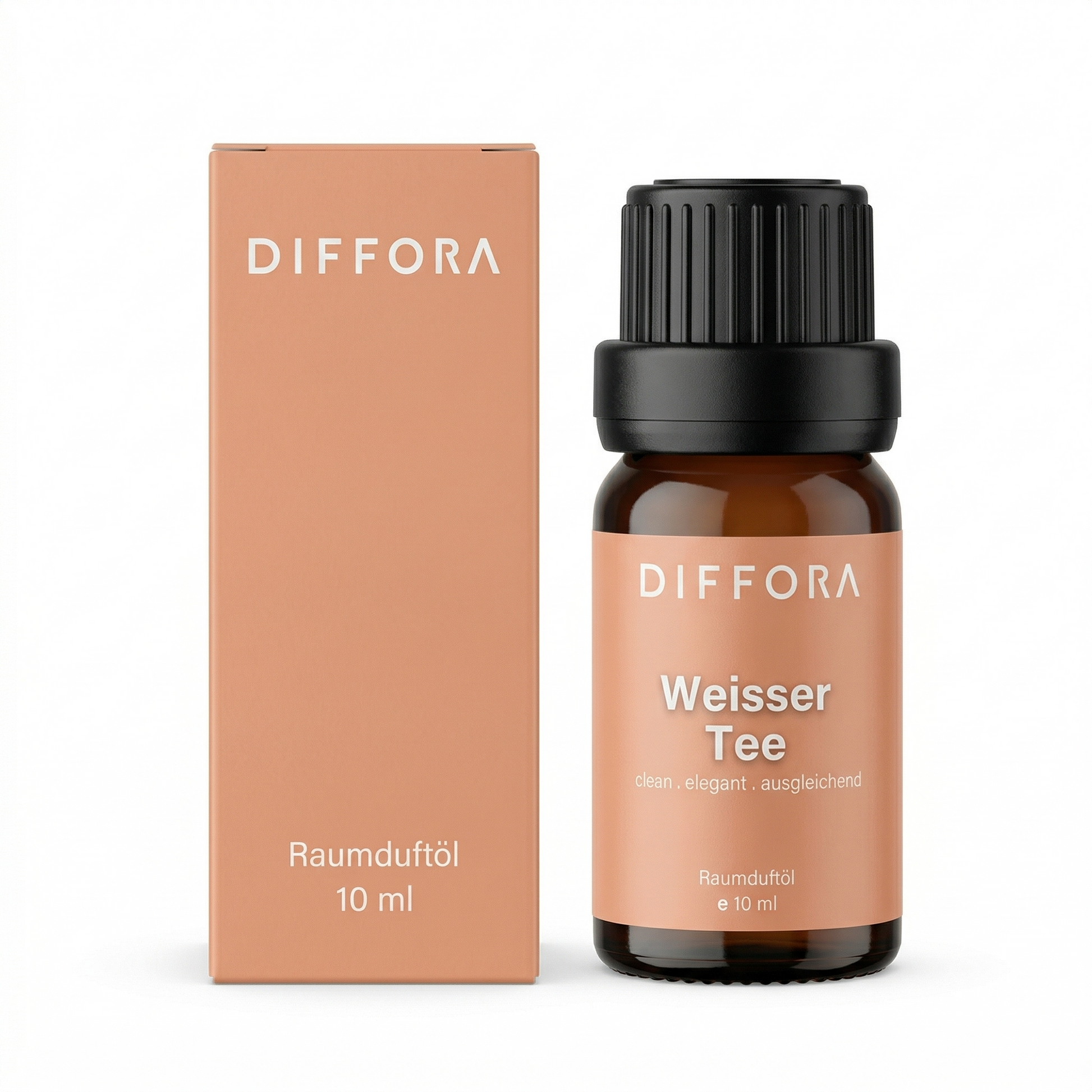 Weißer Tee "Zeitlose Eleganz" Raumduftöl von ꓓꓲꓝꓝꓳꓣꓥ™ in einer Flasche mit blumigem Design
